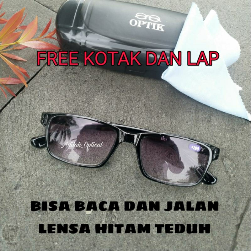 Terlaris Kacamata Plus Baca Dan Jalan Lensa Gradasi Hitam Kacamata Baca Pria/Wanita kacamata Rabun D