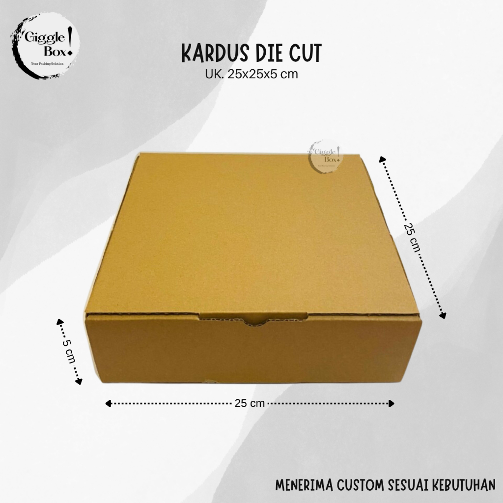 

Kardus Box Die Cut baru uk. 25x25x5 cm
