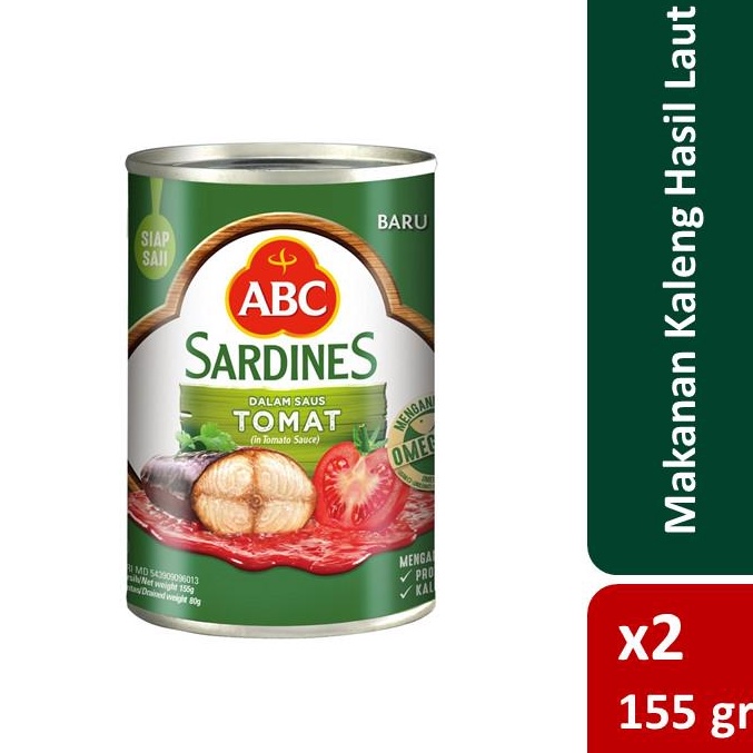 

Sikat Habis ABC Sarden Saus Tomat 155 g x2