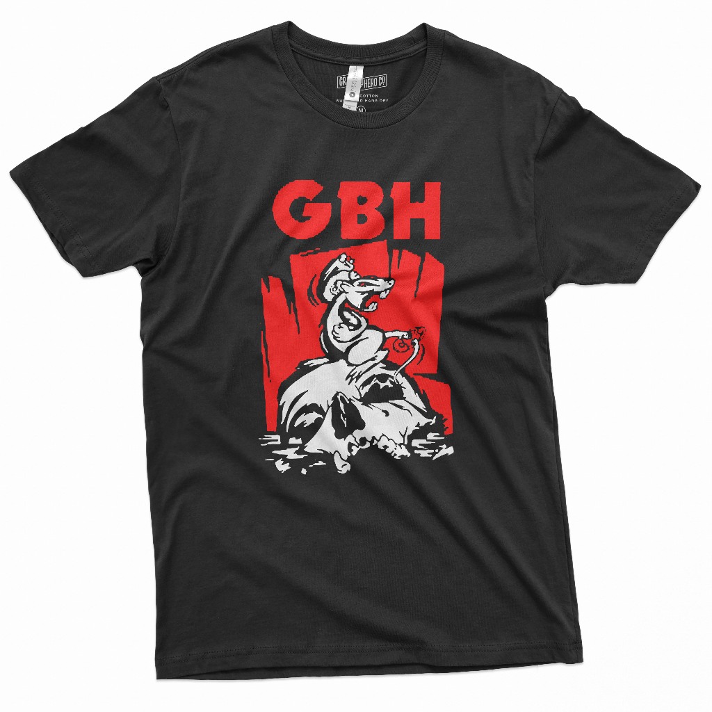 T-SHIRT GBH BAND KAOS GBH HARDCORE KAOS TEBAL