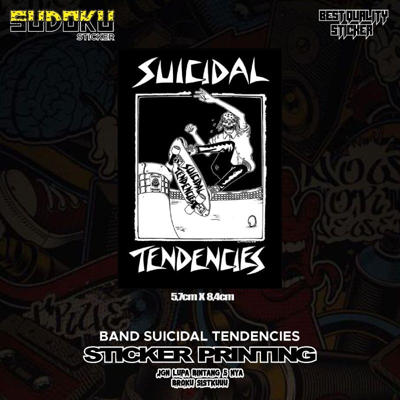 

STICKER STIKER PRINTING SUICIDAL TENDENCIES BAND PUNK
