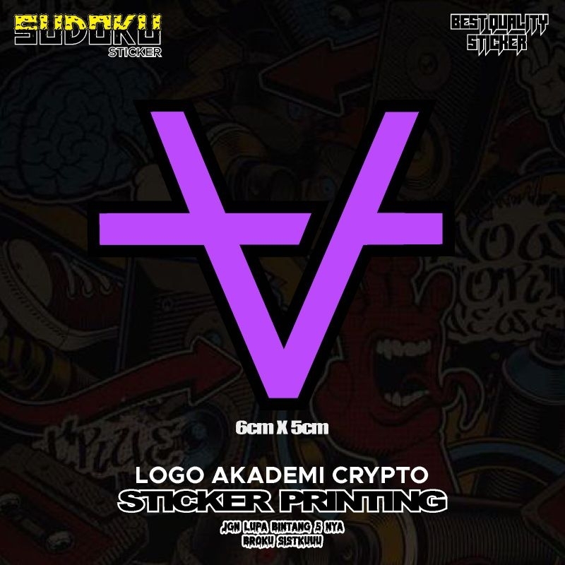 

STICKER STIKER PRINTING LOGO AKADEMI CRYPTO VIRAL FYP