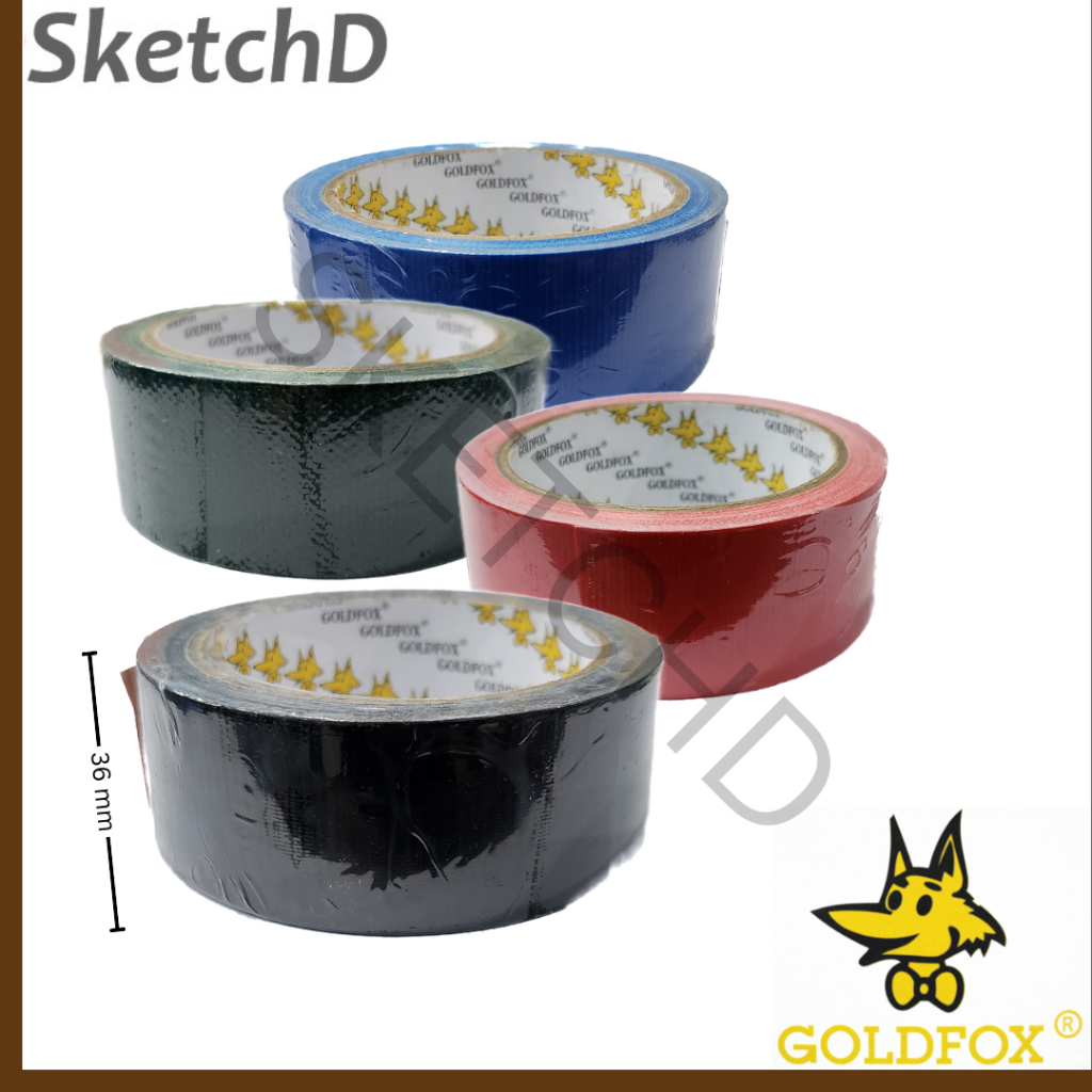 

Lakban kain Gold fox 36 mm X 11 Meter isolasi warna - Goldfox Cloth Tape