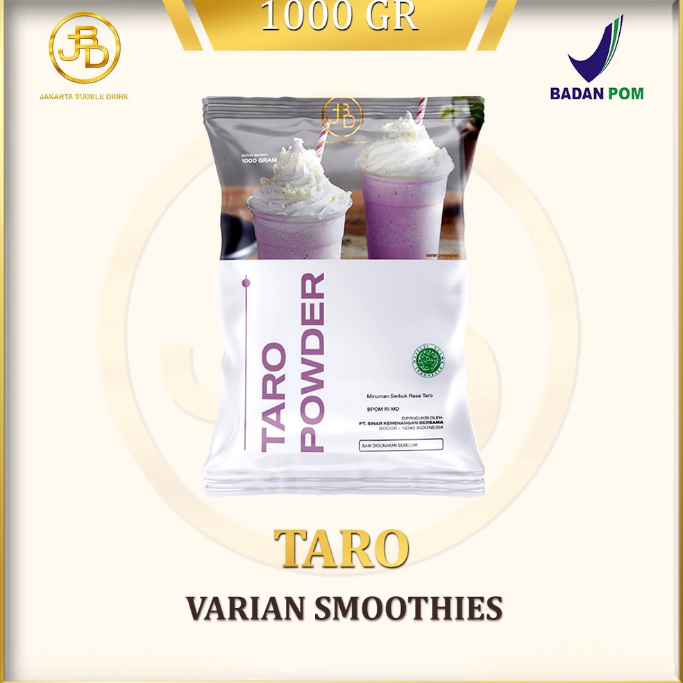 

Sikat abis Bubuk Minuman Premium TARO Jakarta Bubble Drink BPOMHALAL