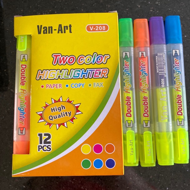 

ART V17I PROMO 1LUSIN Highlighter 2 warna bolak balik highlighter two color V28