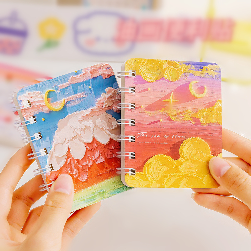 

Buku tulis mini A7 spiral cantik Notebook ring aesthetic Buku catatan kecil lucu Agenda jurnal Buku diary kartun Notes Notepads untuk kantor sekolah anak