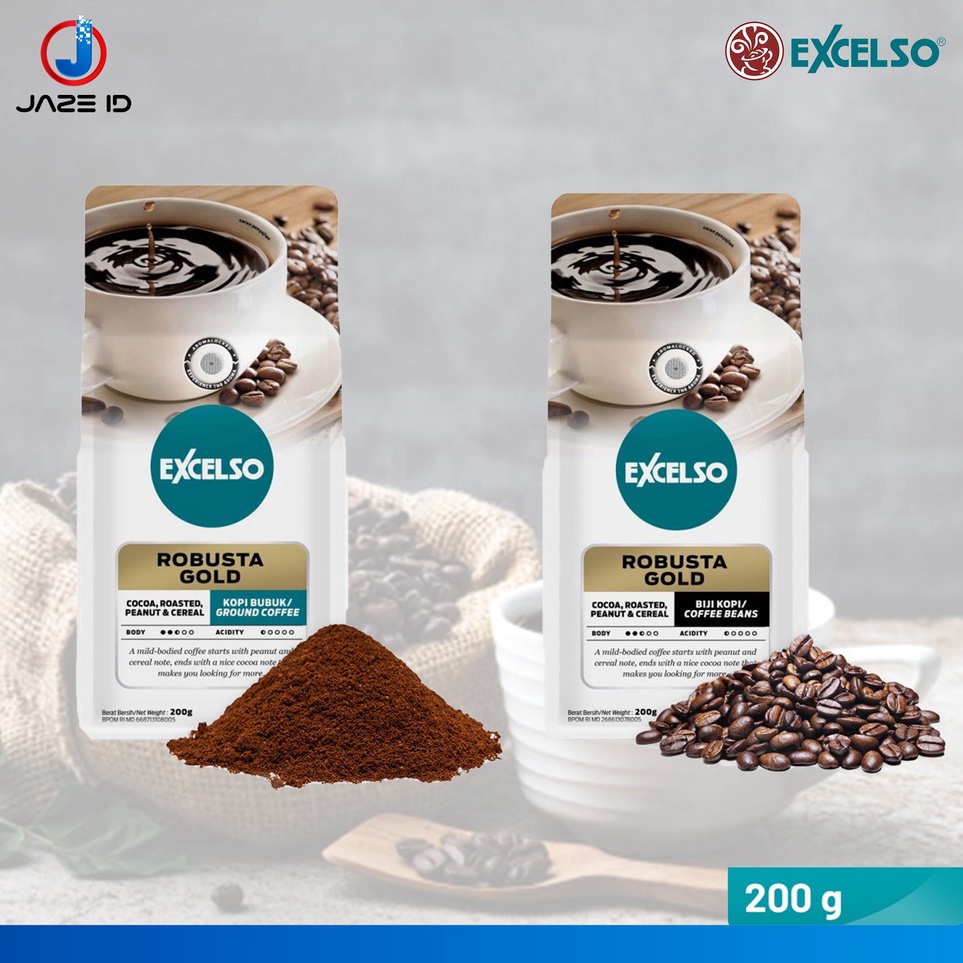 

Promo tajir Excelso Robusta Gold Coffee Kopi Biji Bubuk 2 gram 2g 2gr Beans