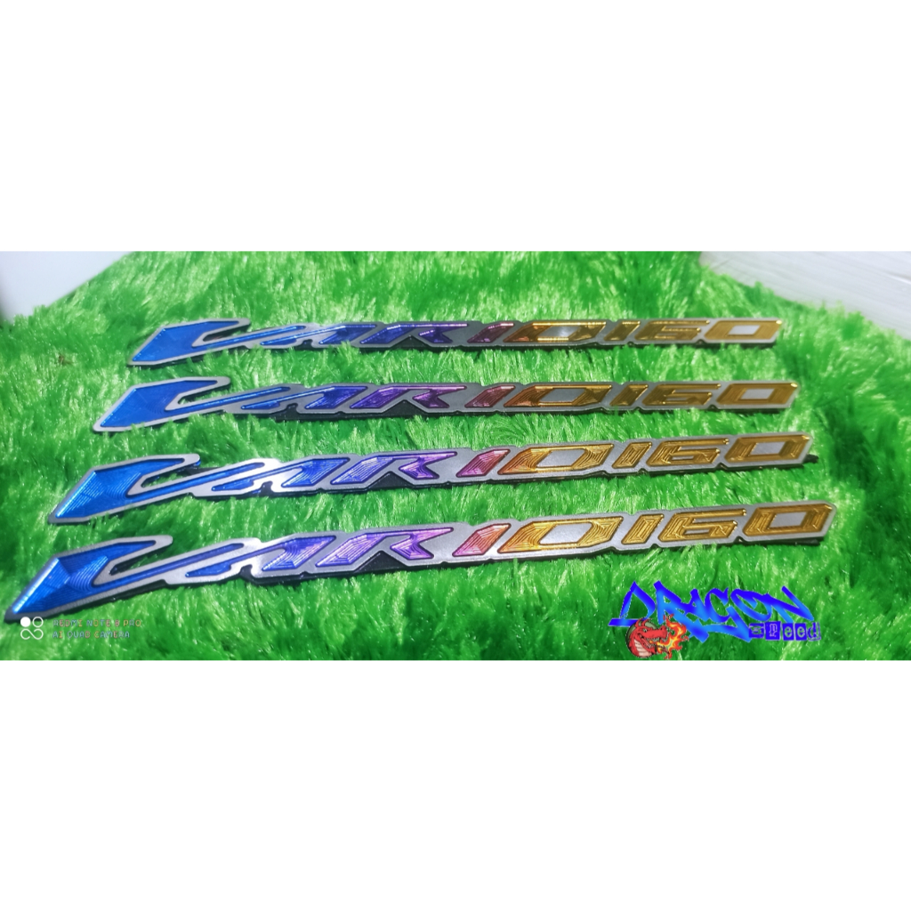 Logo emblem titanium honda vario 125 150 160 click original vietnam 1 set/ sepasang