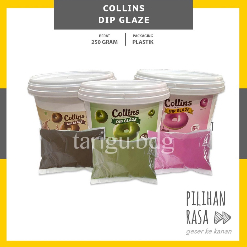 

Laku keraz DIP GLAZE COLLINS 25GR TOPPING DONAT GLAZE COLIN TOPING PISANG COKLAT NUGGET SAUS COKLAT WARNA WARNI