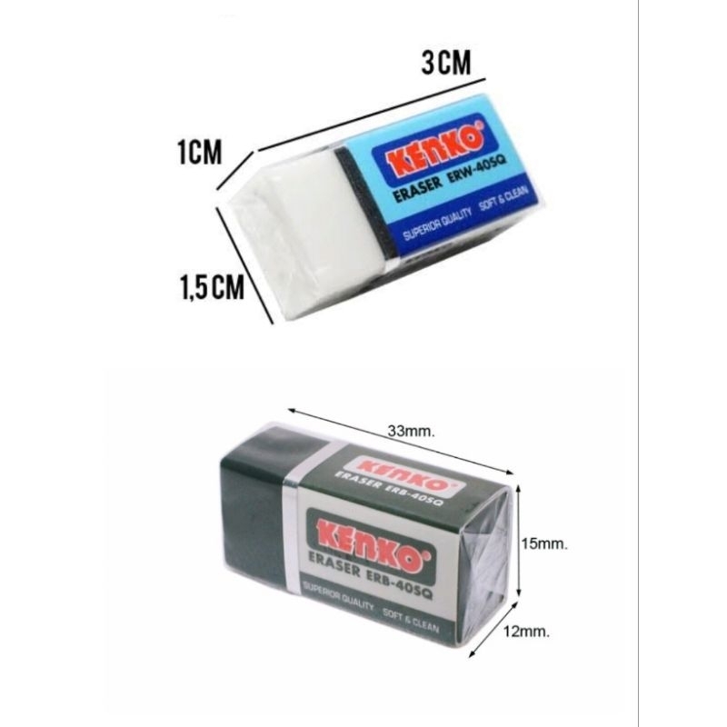 

(Per Pcs) Penghapus / Eraser Kenko Kecil ERW-40SQ / ERB-40SQ