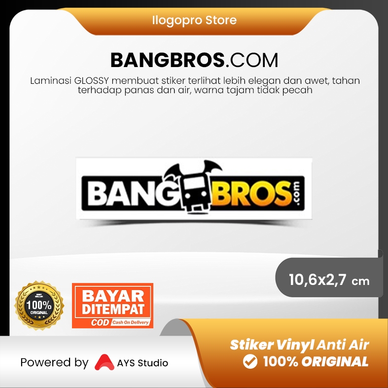 

Stiker Film Hiburan Dewasa Vinyl Anti Air Glossy - BANG BROS
