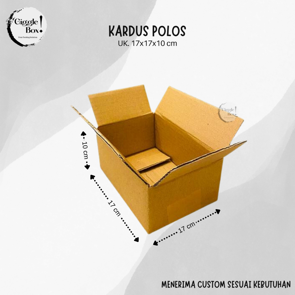 

Kardus box polos baru uk 17x17x10 cm