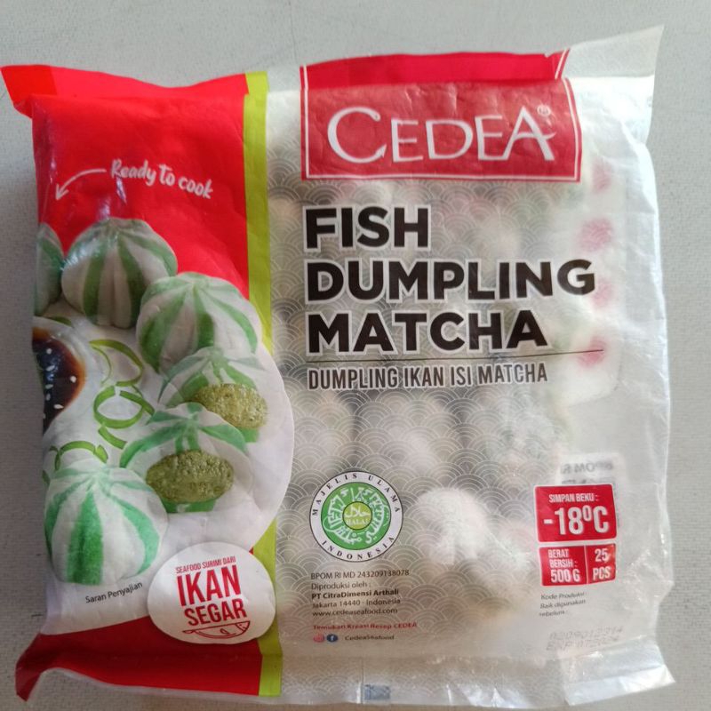 

Cedea fish dumpling matcha 500 gr