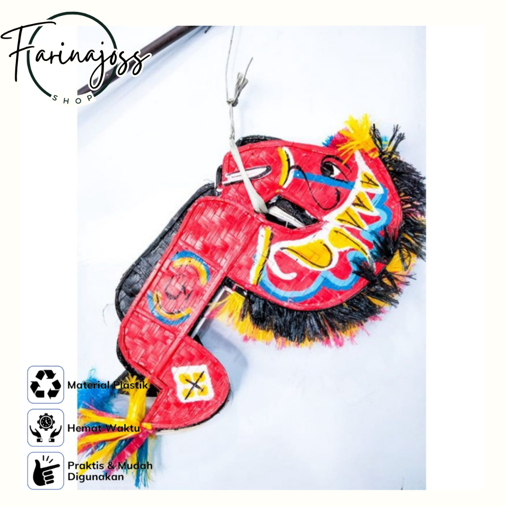 Diskon Natal✔️ Kuda Lumping/Jaranan/Kuda Kepang Mainan Kuda Lumping Anak Set Dengan Pecut/Cemeti/Kud