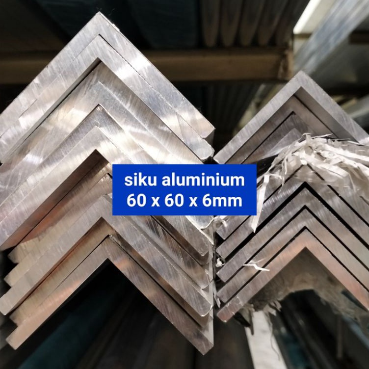 Terlaku  Siku Aluminium 6 x 6 x 6mm  siku alumunium harga per 1cm New Arrival