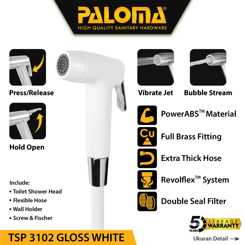 PALOMA JET SHOWER TOILET WASHER BIDET KRAN CEBOK KLOSET CLOSET WC TSP 3102