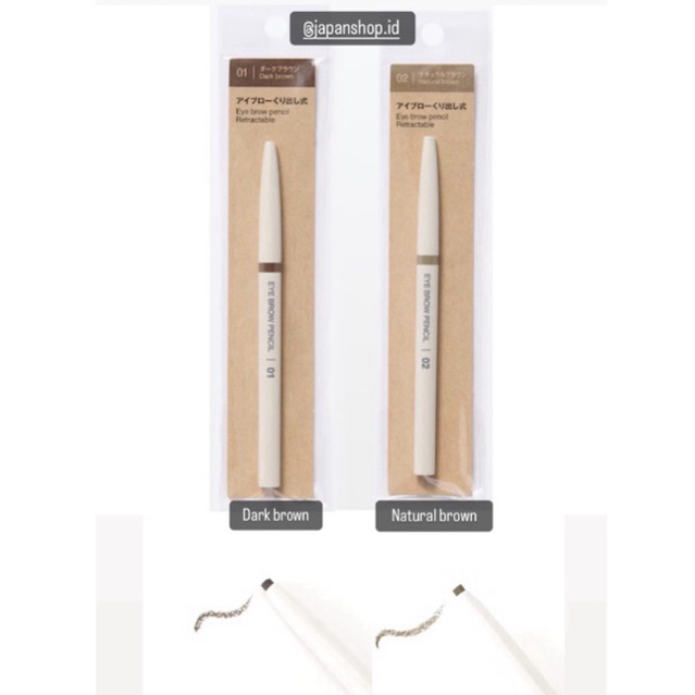 Muji Eyebrow Retractable | Muji Pensil Alis Putar | Pensil Alis Muji Ori Japan