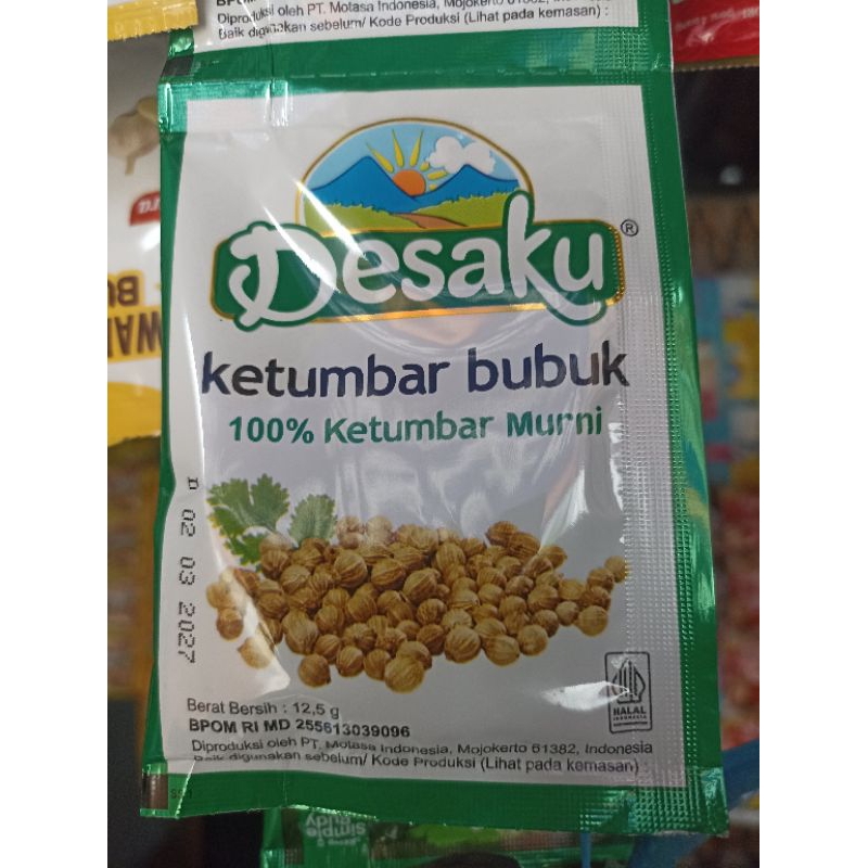 

Desaku ketumbar dan kunyit bubuk sachset