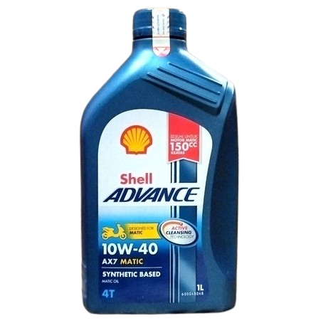 Oli Motor Shell Advance AX7 Matic 10W 40 1 Liter - Oli Nmax Aerox PCX ADV