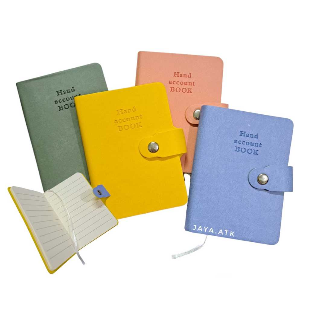 

NOTEBOOK BUKU CATATAN MINI A7 KANCING KULIT SOFT COVER TEBAL 100LBR SOUVENIR