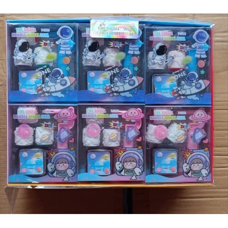 

18set Stempel Roll Astronot -- Stempel Mainan Anak - Astronot Stamp - Roll Stamp