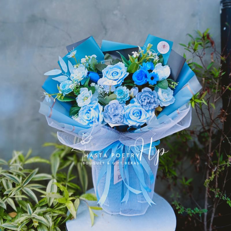 (LARGE) CAROLINE BOUQUET ROSE'S ARTIFICIAL FLOWER PREMIUM BOUQUET BUNGA ARTIFICIAL JUMBO BY HASTA PO