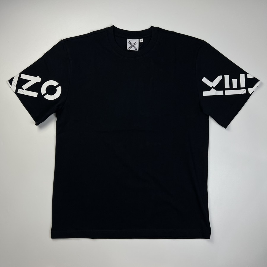 Baju Kaos Kenzo Cross Sleeve Black Authentic Original