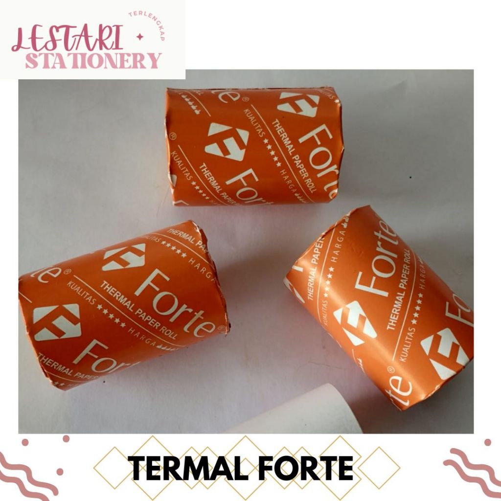 

Thermal Forte 57x30 Ekonomis/Termal Forte / Kertas Struk 57x30/Kertas Kasir Lestari Stationery