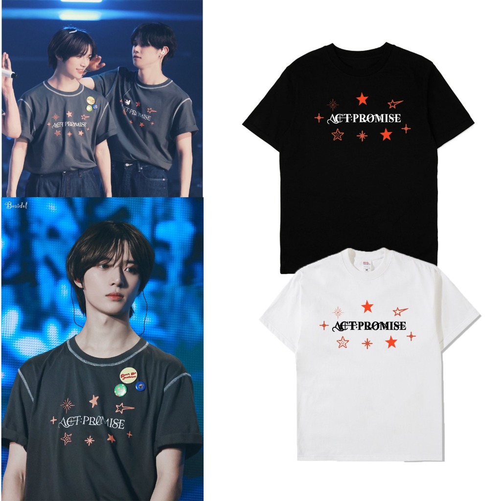 Kaos pendek T X T konser act promise bintang bintang depan