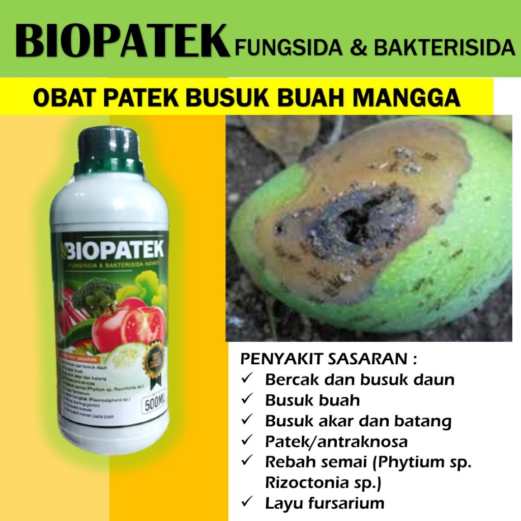 PUPUK ANTI BUSUK BUAH AMPUH BIOPATEK 500ML Pupuk Pencegah Busuk Akar, Busuk Buah, Busuk Batang, Busu