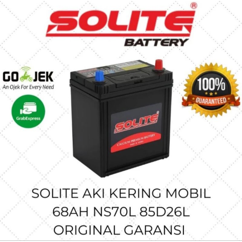 AKI KERING MOBIL FORTUNER INNOVA DIESEL CAMRY 68AH SOLITE NS70L 85D26L