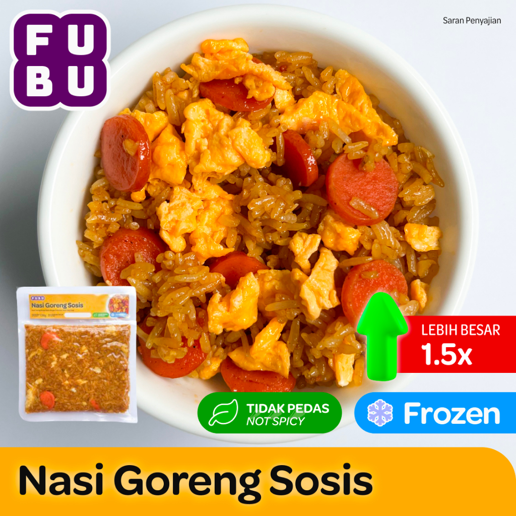 

FUBU Nasi Goreng Sosis - Sausage Fried Rice - Satu Porsi Lauk Instan Frozen Food