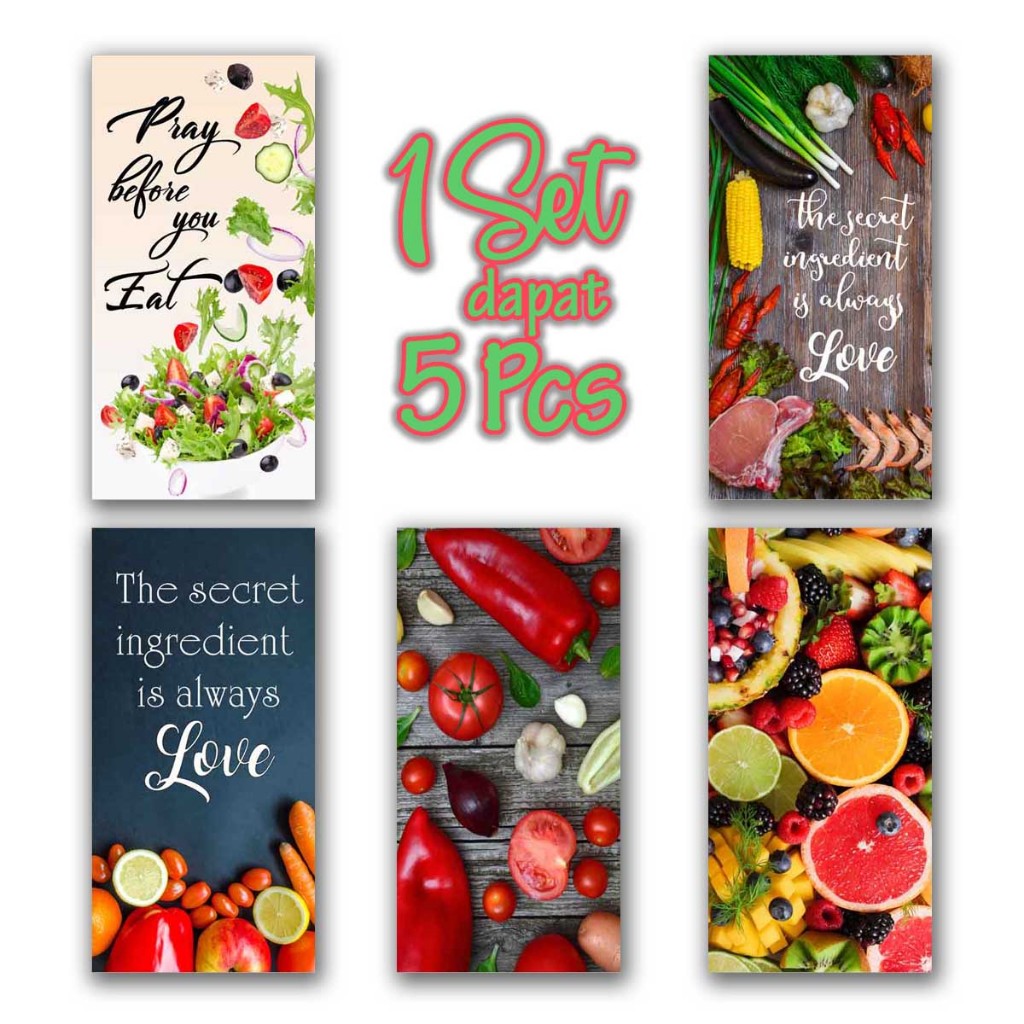 Hiasan Dinding Tema Dapur Quote Kata Bijak Bahan MDF Paper Poster
