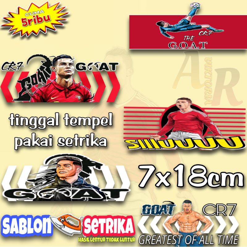 

stiker sablon setrika motif#stiker Ronaldo