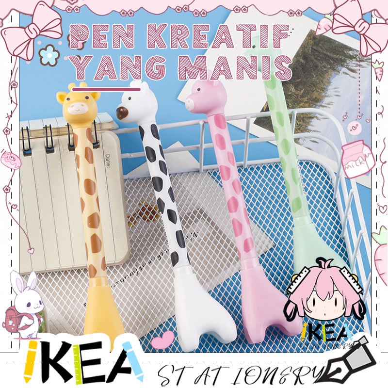 

IKEA-Pulpen Tulis Motif Jerapah 1PCS Pulpen Gel Girrafe Ballpen Pena Pulpen