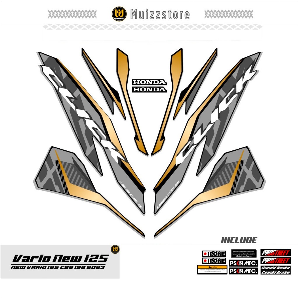 STRIPING VARIO NEW 125 / MOTIF 13 / STICKER VARIO NEW 125 CBS ISS / 2018 - 2021 / MUIZZSTORE