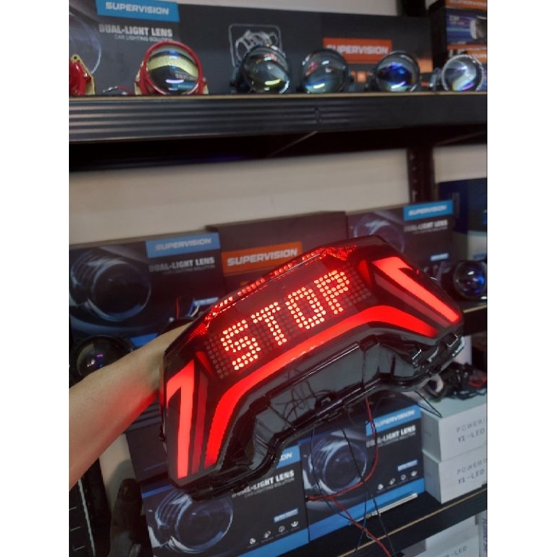stoplamp custom pcx 160 animasi runing text