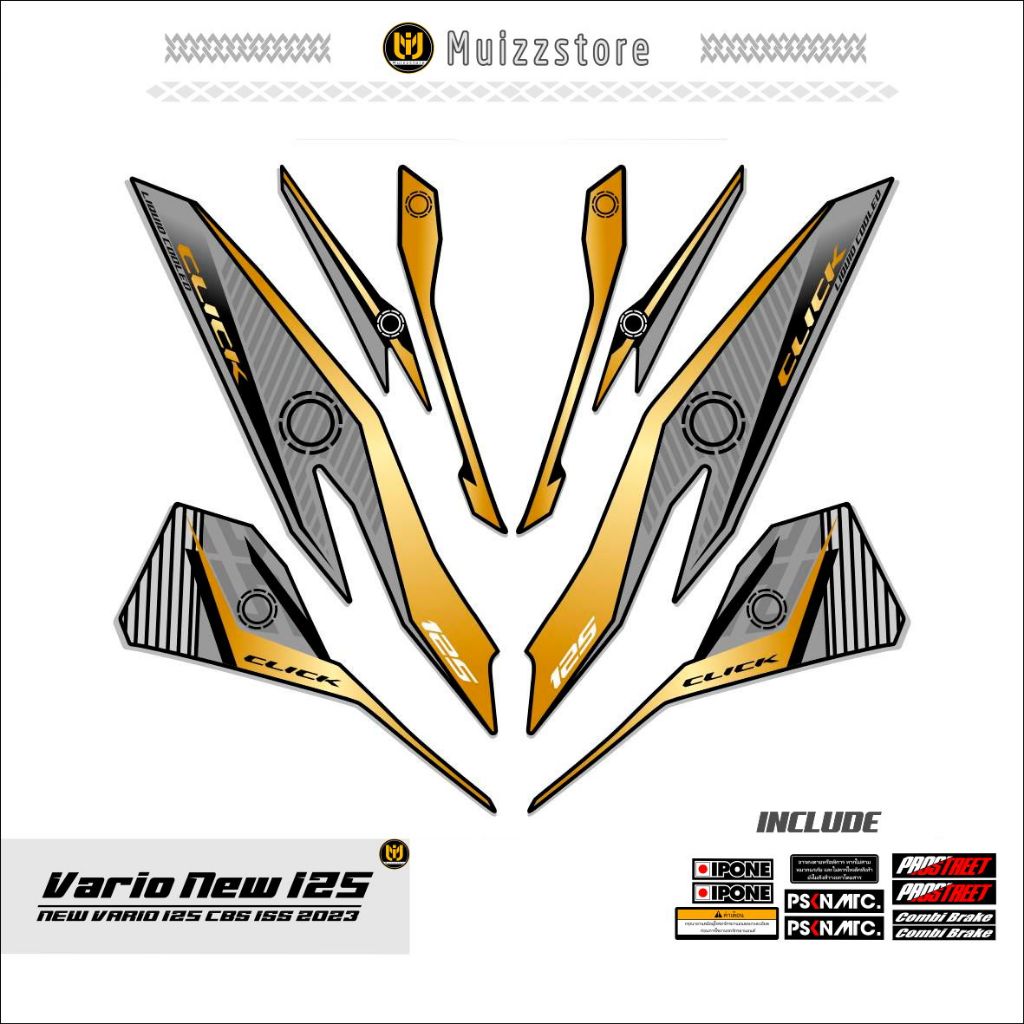 STRIPING VARIO NEW 125 / MOTIF 26 / STICKER VARIO NEW 125 CBS ISS / 2018 - 2021 / MUIZZSTORE