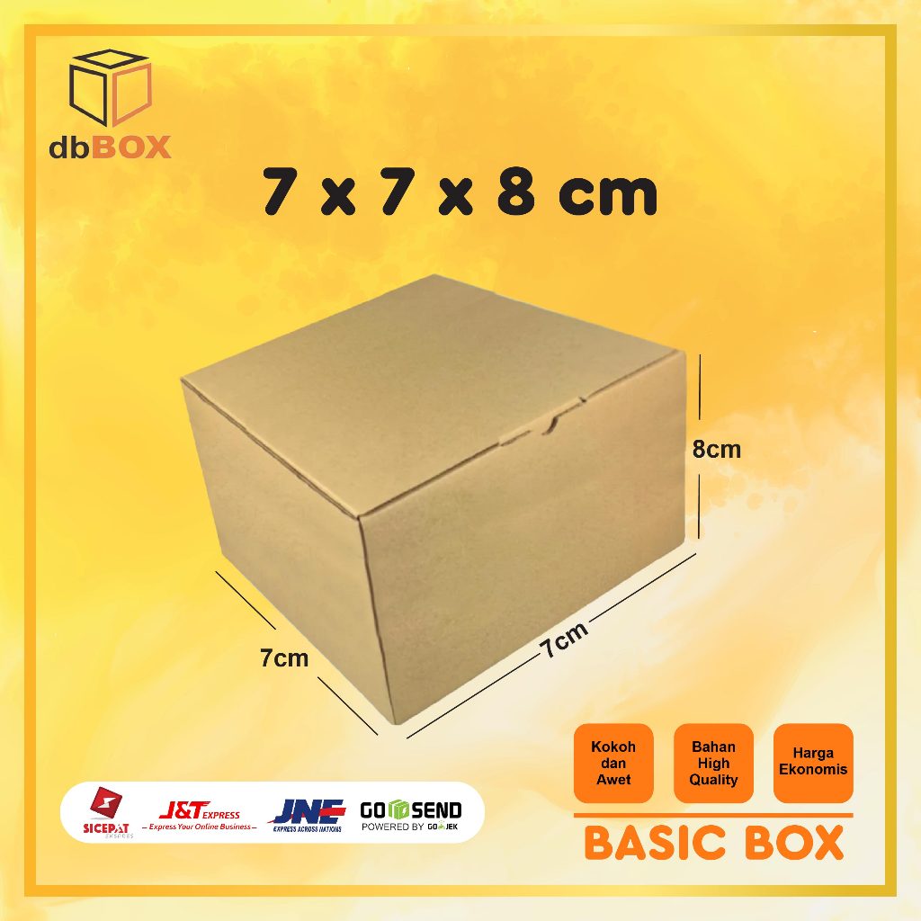 

Kardus 7x7x8 cm....Die Cut kotak Kue tart -aksesoris-dll