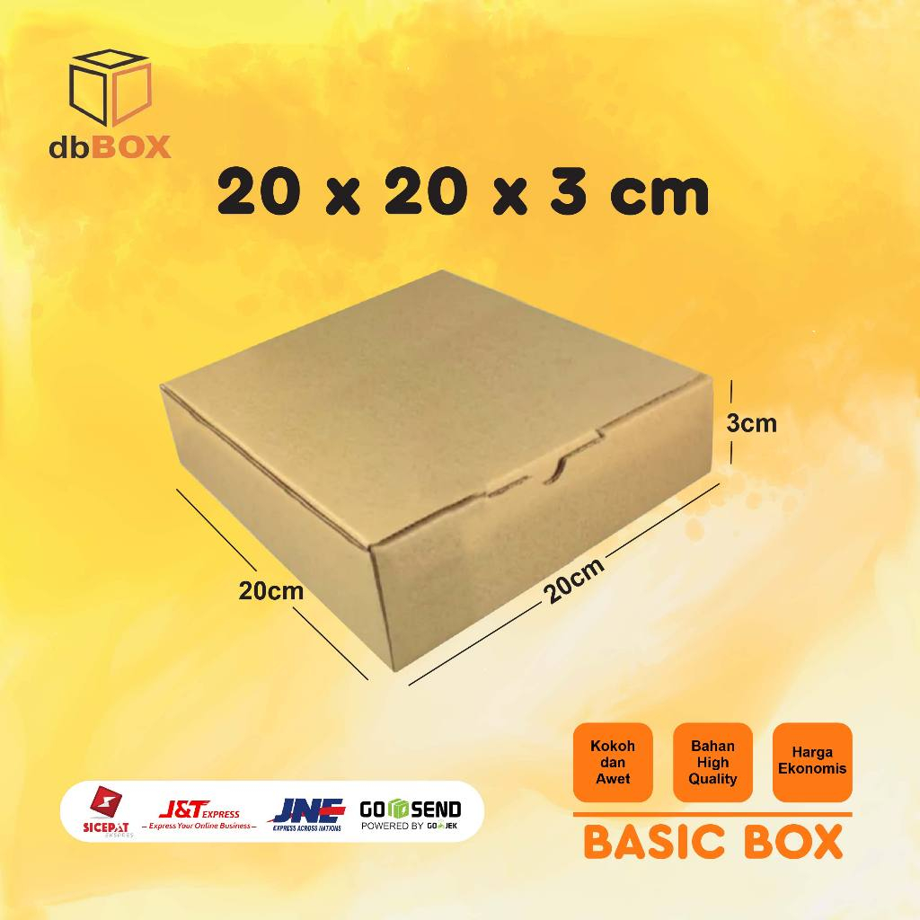 

Kardus 20x20x3 cm....Die Cut kotak Kue tart -aksesoris-dll