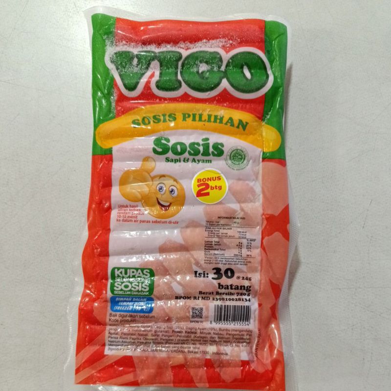 

Vigo sosis sapi dan ayam 720 gr