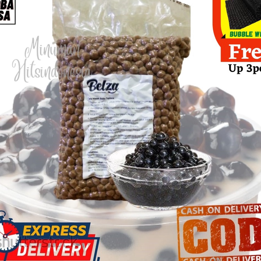 

ORIGINAL Tapioca Belza 1kgTapioka Bubble Pearl Boba Belza HitamTopping Minuman Kekinian Termurah