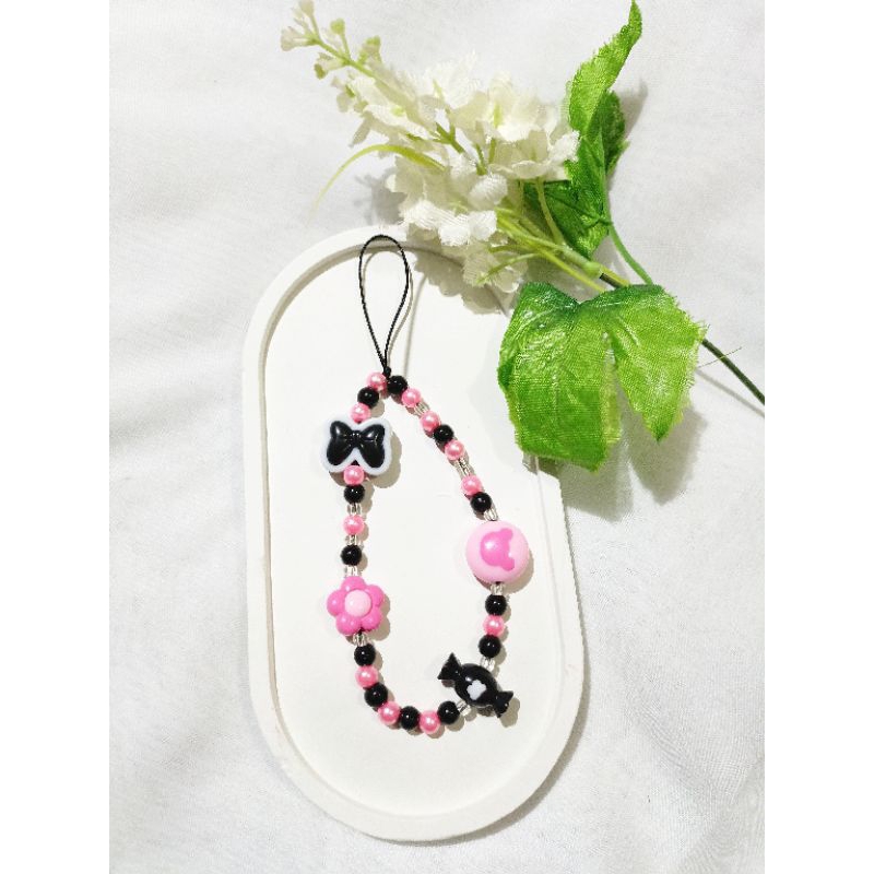 gantungan hp phone strap korean style manik manik