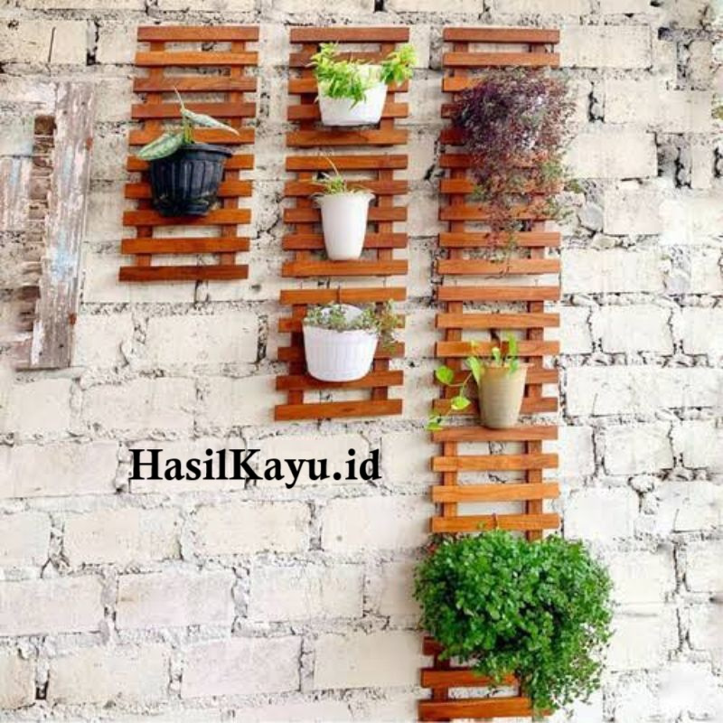 RAK POT BUNGA TEMPEL/RAK BUNGA KAYU/RAK POT KAYU/RAK TEMPEL KAYU/RAK HIASAN DINDING/RAmK HIASAN BUNG
