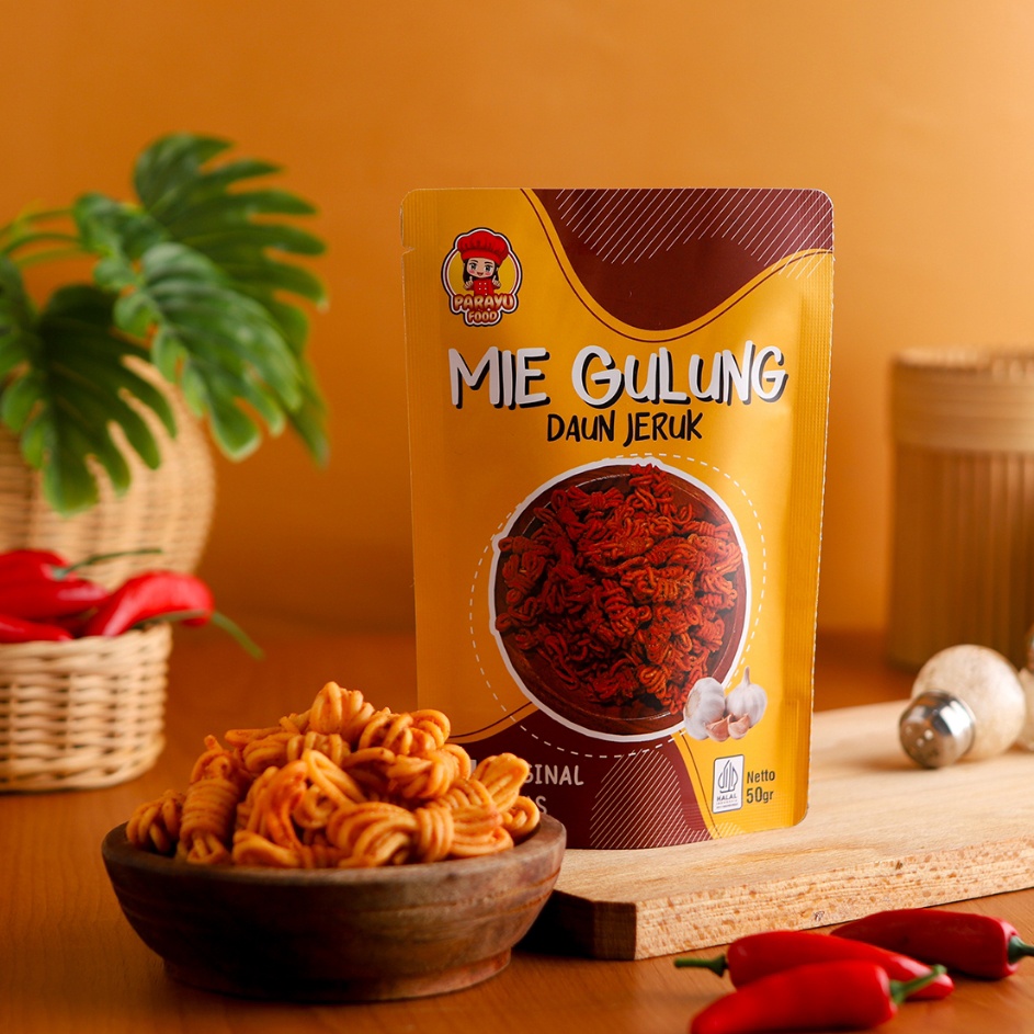

D2289 Parayu Food Mie Gulung Milung Cripsy Daun Jeruk 5 Gram
