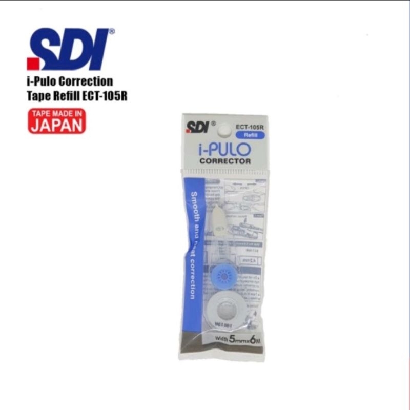 

Refill Tipex Kertas / Correction Tape SDI i-Pulo ECT-105R (5mm x 6m)
