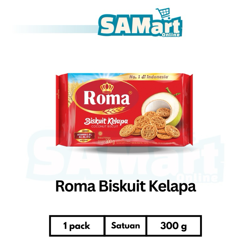 

Roma Biskuit Kelapa Pack 300 gr [INSTAN SLEMAN]