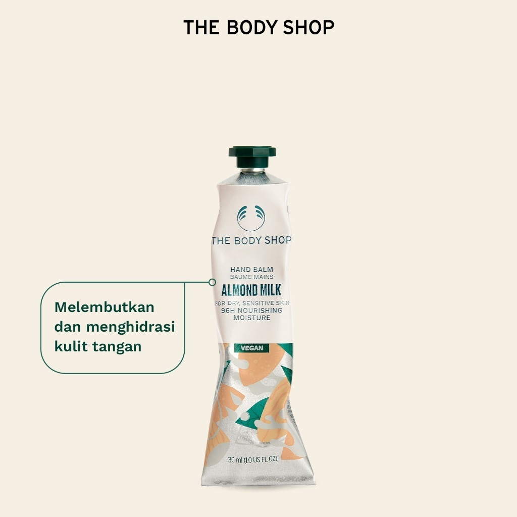 [ORIGINAL] The Body Shop - Hand Cream Almond Milk 30ml, 100ml / Hand Balm / Pelembab tangan