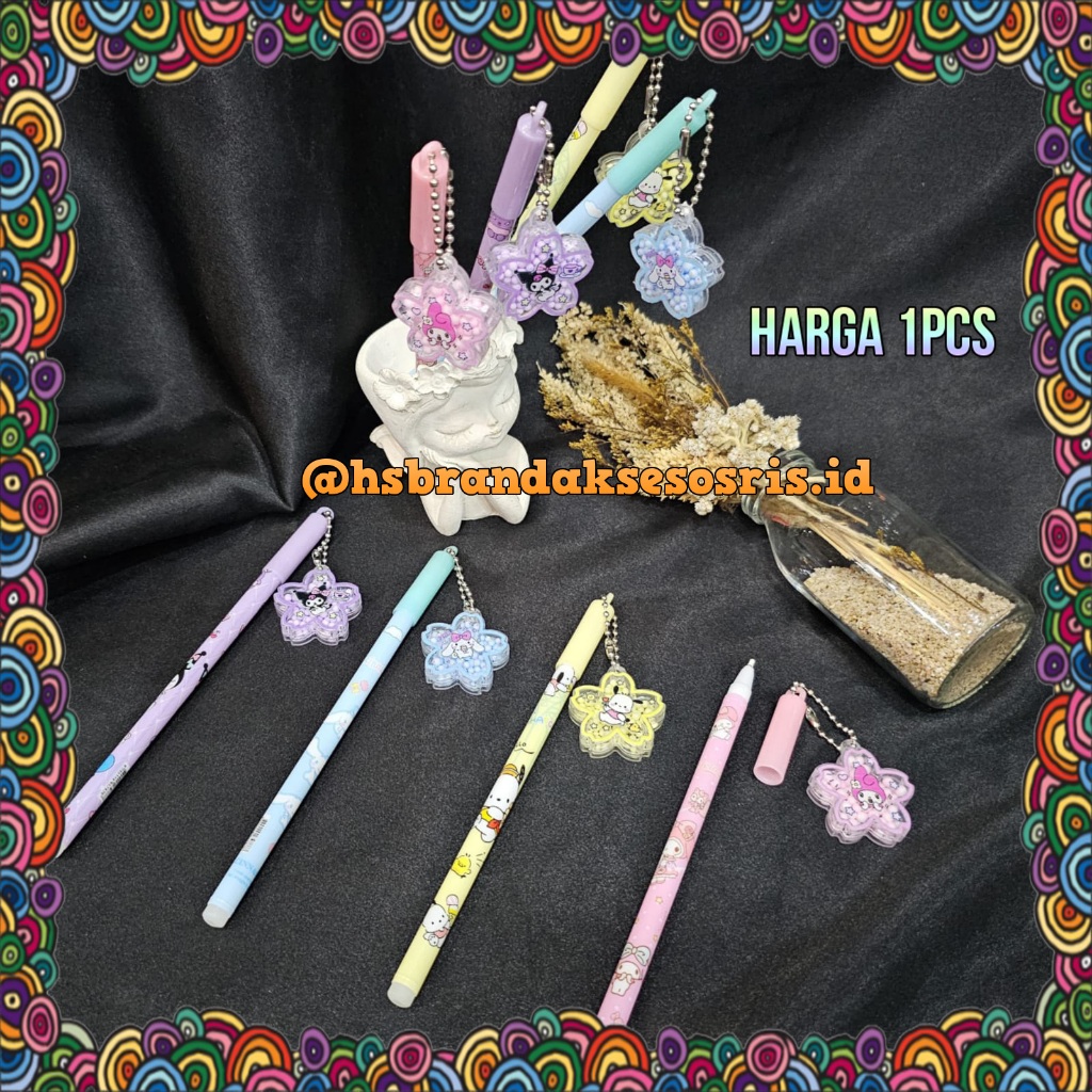 

PULPEN GEL GANTUNGAN LUCU / PENA GANTUNGAN BUNGA SANRIO / PEN VIRAL / FANCY BALLPOINT / KRM7744