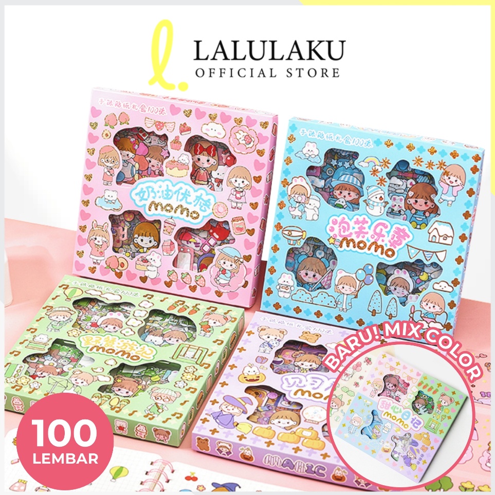 

Sekarang Untung Stiker 2D 1 Lembar Sticker Momo Kartun Korea Lucu Anti Air Dekorasi Scrapbook